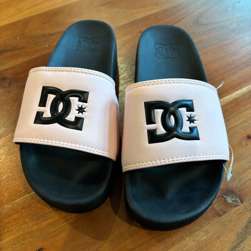 DC Sandals Pink and Black, New without Tags Size 7